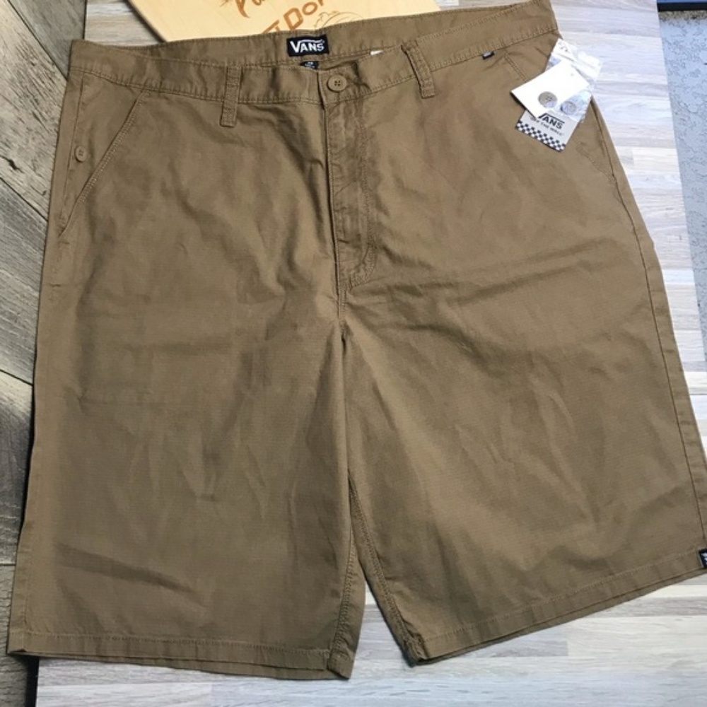 NWT VANS Men’s Splitter-B Skate Shorts Beige Khaki - Picture 2 of 8